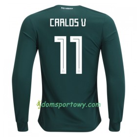 Koszulka Meksyk Carlos V 11 Domowe Koszulki Piłkarskie Mistrzostwa Świata 2018 Długi Rękaw